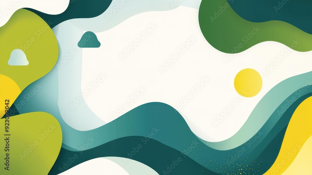 Fototapeta premium Experience the beauty of modern design with vibrant green lines in this abstract vector illustration.