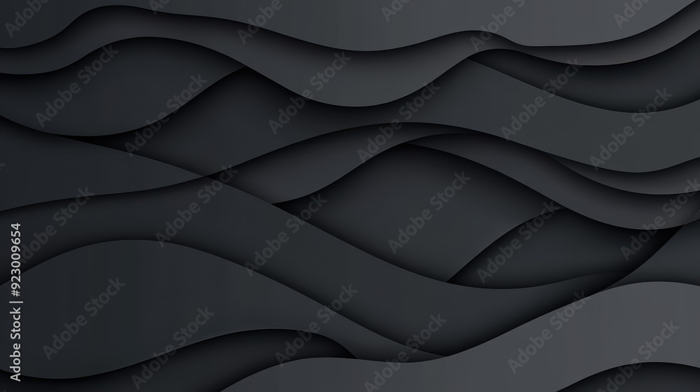 Obraz premium A sleek black abstract background featuring a modern cartoon texture design, perfect for stylish visuals and graphics.