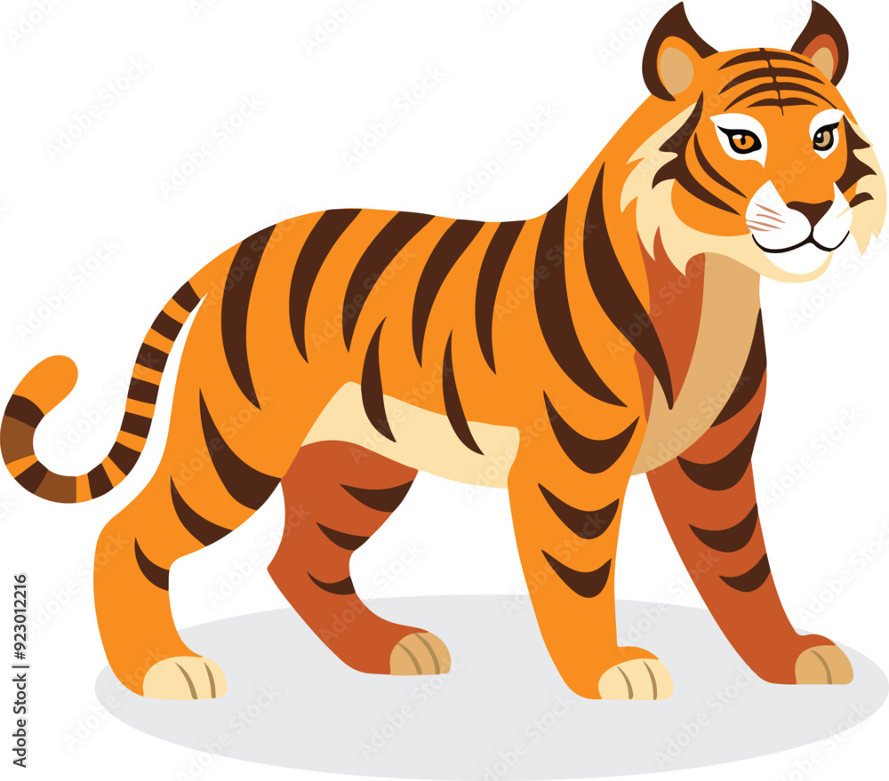 illustration of tigers. standing tiger running hunting pose. illustration of tigers. standing tiger running hunting pose.