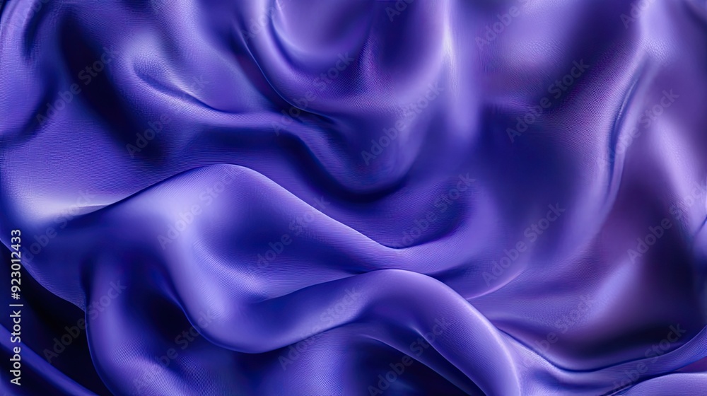 Obraz premium Luxurious Purple Satin Fabric with Smooth and Elegant Folds Creating a Rich and Opulent Texture