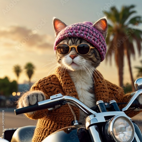 rendy Crochet Cat with Beanie and Sunglasses A Chic DIY Project photo