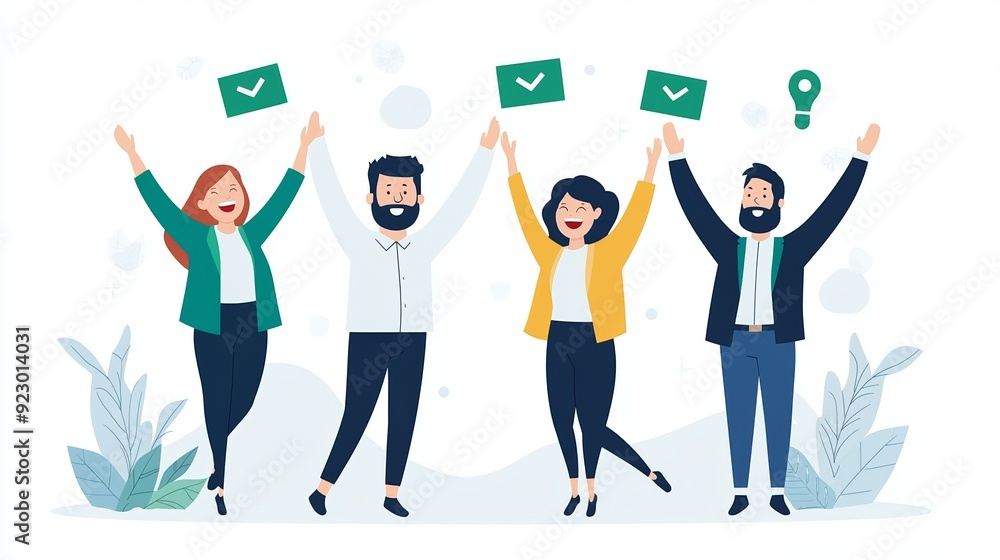A cheerful group of diverse people celebrating success with raised hands, showcasing teamwork and positive emotions. A cheerful group of diverse people celebrating success with raised hands, showcasing teamwork and positive emotions.