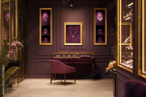 Wallpaper Mural Elegance in Retail: Jewelry Ad Mockup in a Boutique Setting Torontodigital.ca