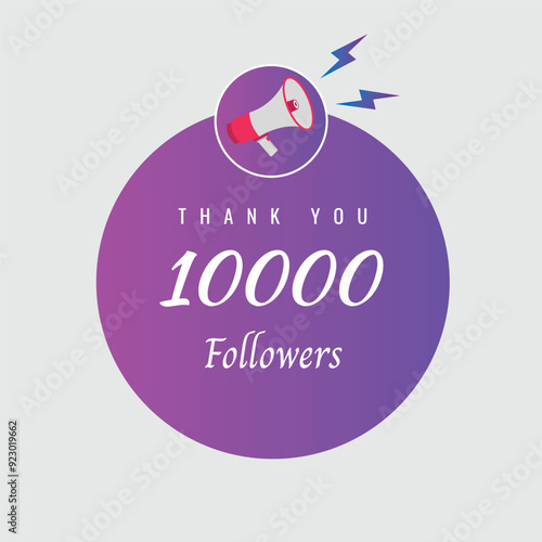 10000 OR 10k followers celebration. Thank you 10000   followers congratulation template banner. banner for social 10k friends and followers. celebrate subscribers and followers.
