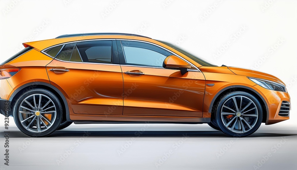 Passenger car isolated on a white background, with clipping path. Full Depth of field. Focus stacking, side view__ passenger car Passenger car isolated on a white background, with clipping path. Full Depth of field. Focus stacking, side view__ passenger car