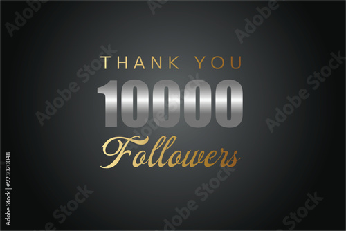 10000 OR 10k followers celebration. Thank you 10000   followers congratulation template banner. banner for social 10k friends and followers. celebrate subscribers and followers.
