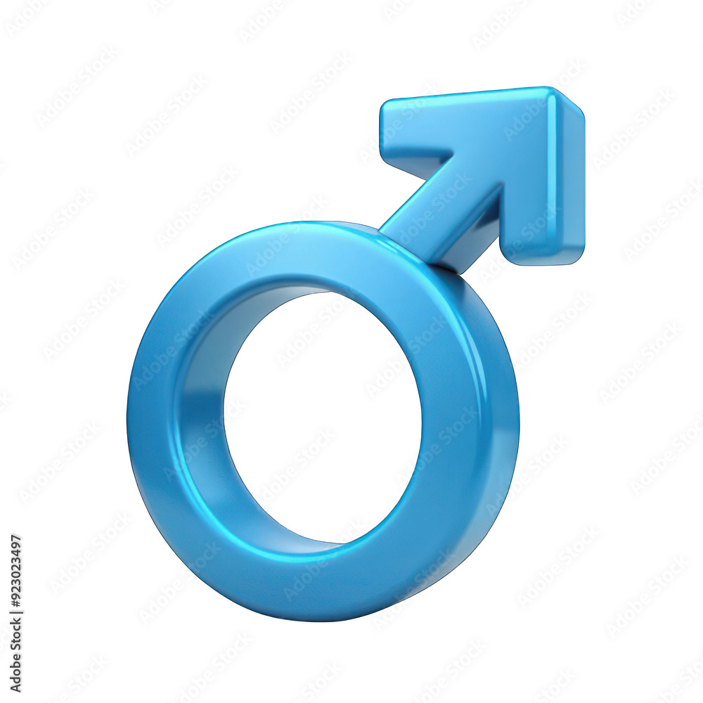 3d minimal male gender symbol isolated on transparent background 3d minimal male gender symbol isolated on transparent background