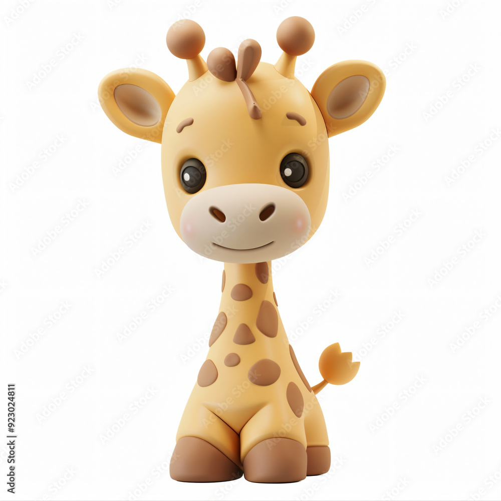 giraffe cartoon plastic 3d clay isolated giraffe cartoon plastic 3d clay isolated