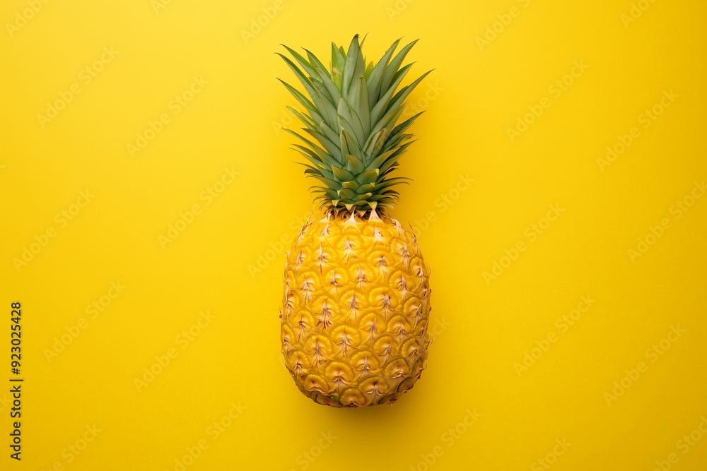 Island Bright: Pineapple Piece Graphic in Refreshing Yellow and Green Island Bright: Pineapple Piece Graphic in Refreshing Yellow and Green
