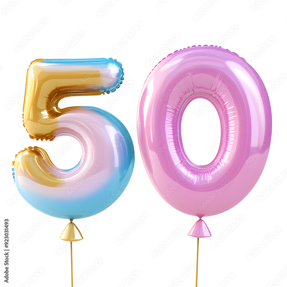50 in the Air Transparent Background Balloon 50 in the Air Transparent Background Balloon