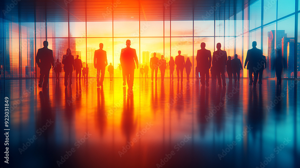 Dynamic abstract motion blur image featuring business people in a bustling crowd, symbolizing the fast-paced and often overwhelming nature of modern professional environments Dynamic abstract motion blur image featuring business people in a bustling crowd, symbolizing the fast-paced and often overwhelming nature of modern professional environments