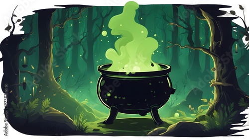 Witch's Potion Cauldron Generative AI
