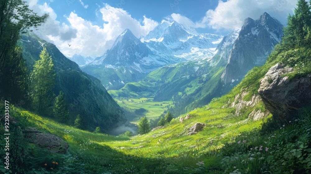 Mountain Landscape View Mountain Landscape View