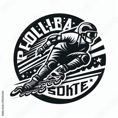 Obraz na płótnie logo club rollerblade, vector, editing
