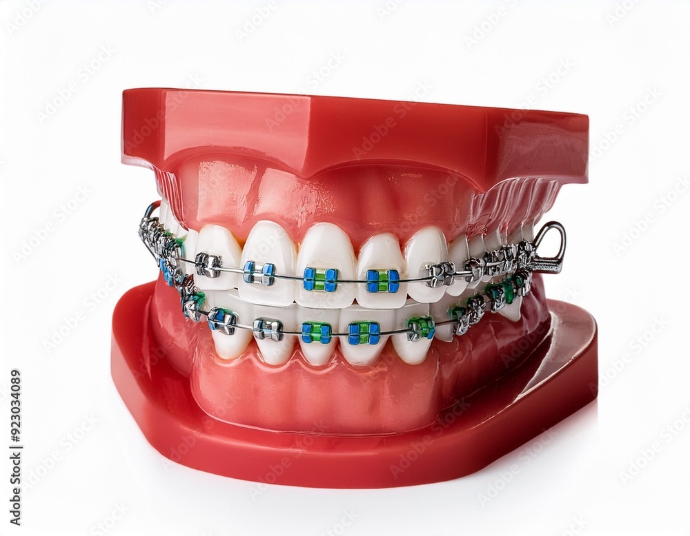 Teeth Alignment Model with Braces Teeth Alignment Model with Braces
