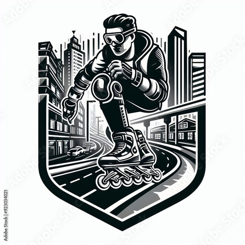 logo club rollerblade, vector, editing
