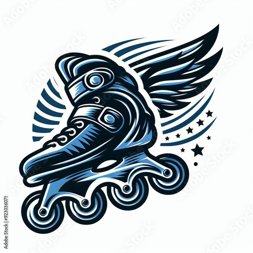 Fototapeta logo club rollerblade, vector, editing