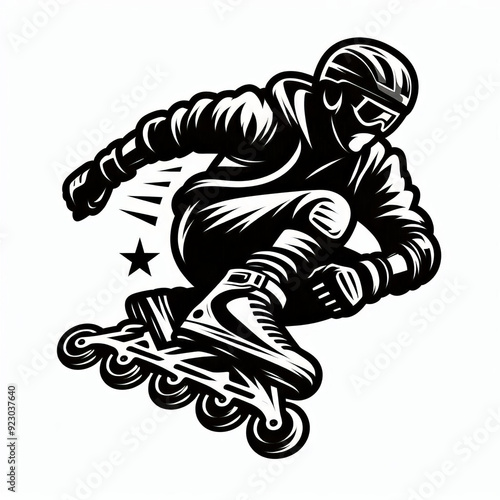 Fototapeta logo club rollerblade, vector, editing