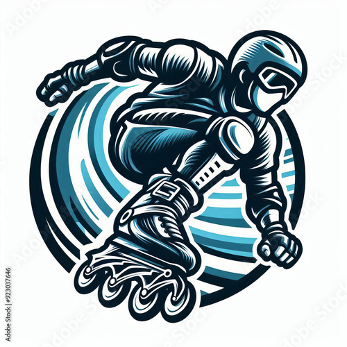 Obraz na płótnie logo club rollerblade, vector, editing