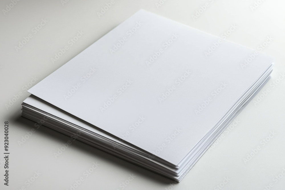 Blank A4 Paper Mockup on Isolated Background created with Generative AI Blank A4 Paper Mockup on Isolated Background created with Generative AI
