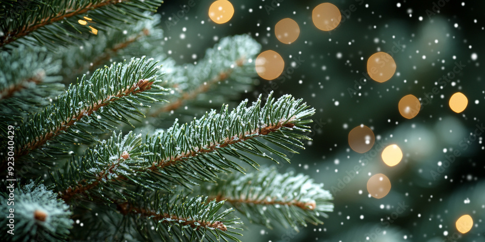 Christmas scene with a blurred background, highlighting a decorated Christmas tree adorned with colorful ornaments and twinkling lights, evoking warmth, joy, and the spirit of the holiday season Christmas scene with a blurred background, highlighting a decorated Christmas tree adorned with colorful ornaments and twinkling lights, evoking warmth, joy, and the spirit of the holiday season