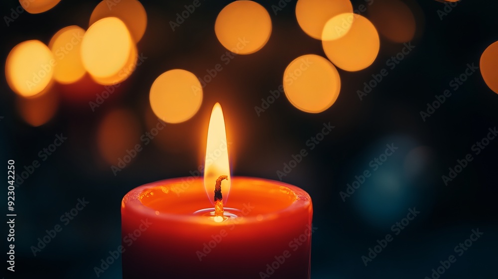 A close-up of a burning candle with a red glow, set against a dark background. A close-up of a burning candle with a red glow, set against a dark background.