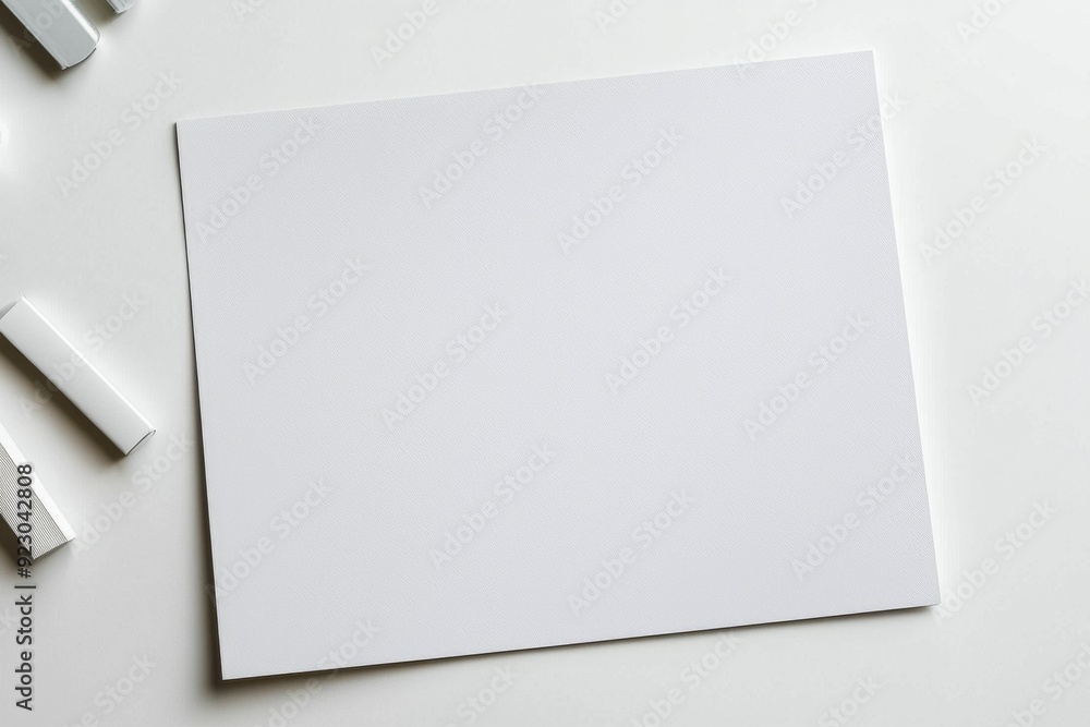 Blank A4 Paper Mockup on Isolated Background created with Generative AI Blank A4 Paper Mockup on Isolated Background created with Generative AI