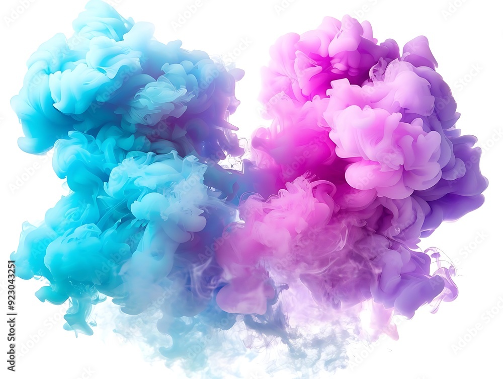 Abstract Blue and Pink Ink Cloud Photo Abstract Blue and Pink Ink Cloud Photo