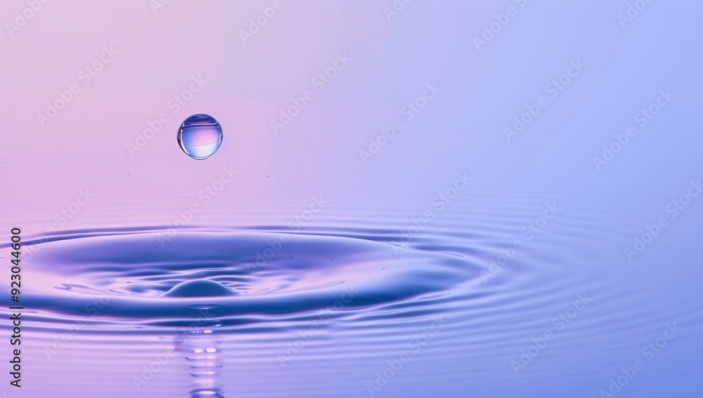 Water Droplet Impact on Blue and Pink Surface Water Droplet Impact on Blue and Pink Surface