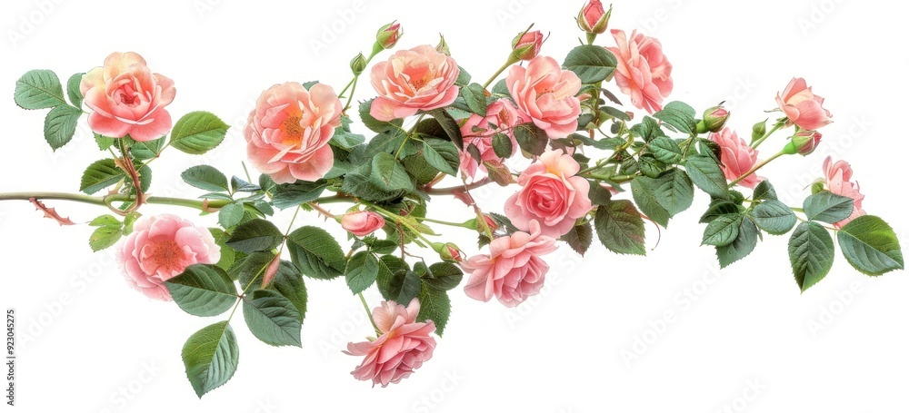 Delicate Pink Rose Branch Delicate Pink Rose Branch