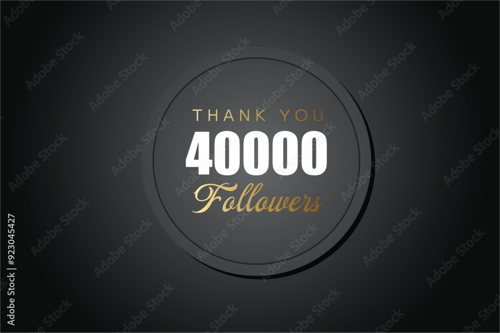 40000 OR 40K followers celebration. Thank you 40000   followers congratulation template banner. banner for social 40K friends and followers. celebrate subscribers and followers.

