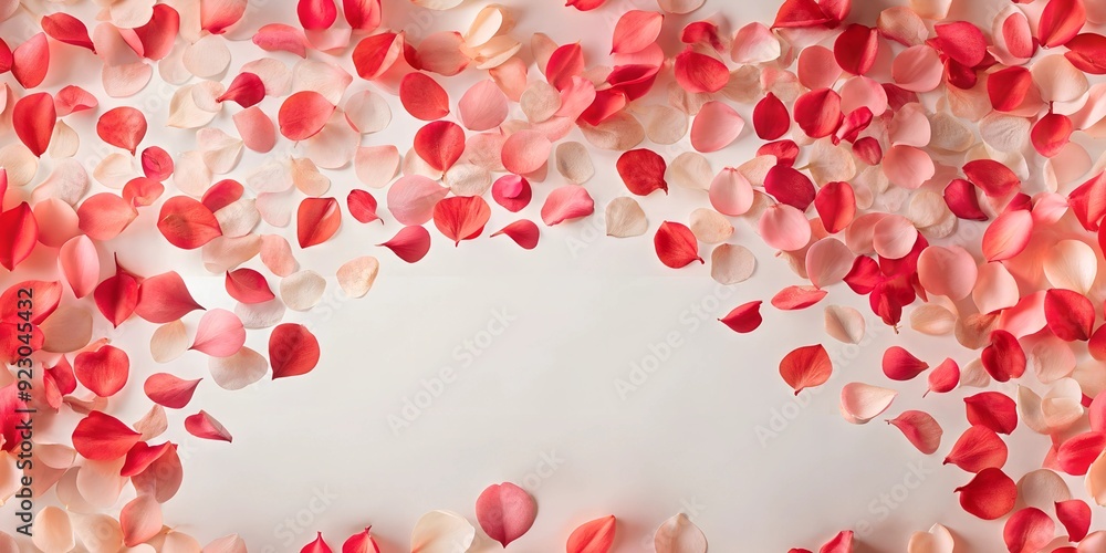 Seamless Falling Rose Petals on Light White Background. Perfect for: Valentine's Day, Weddings, Anniversaries, Romantic Getaways Seamless Falling Rose Petals on Light White Background. Perfect for: Valentine's Day, Weddings, Anniversaries, Romantic Getaways