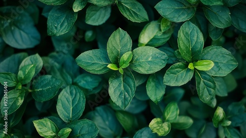 A top-down view of a plant, highlighting its leaves and overall structure.