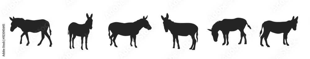 Hand drawn donkey silhouette Hand drawn donkey silhouette