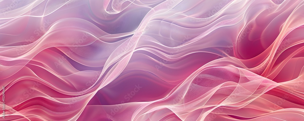 Abstract Pink and White Wavy Pattern with Light and Shadows Abstract Pink and White Wavy Pattern with Light and Shadows