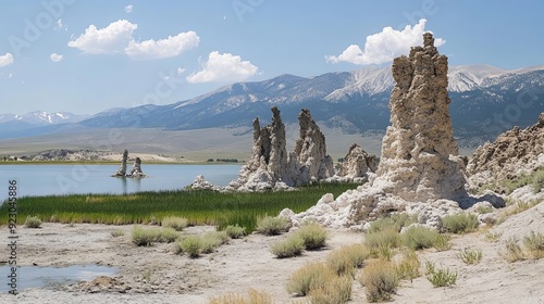 Tufa Towers on the banks of Mono Lake near Lee Vining, California.