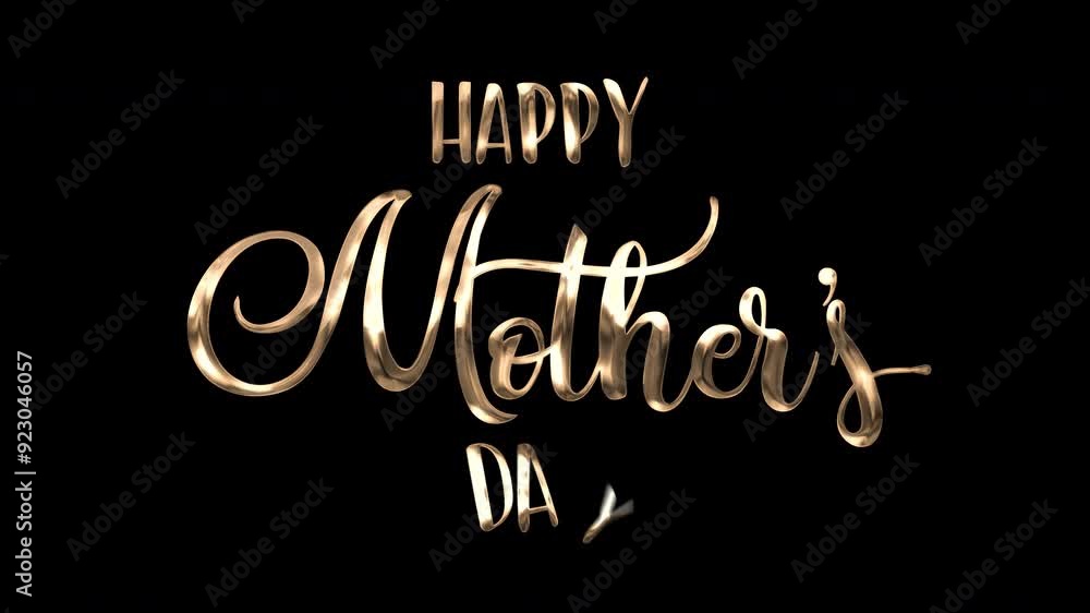 Animated text Happy Mothers Day on transparent background for greeting cards, social media posts, posters, and digital designs. Animated text Happy Mothers Day on transparent background for greeting cards, social media posts, posters, and digital designs.