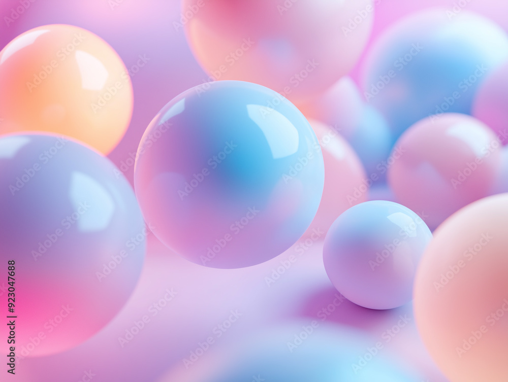 a gradient background with 3D pastel orbs gradually changing in size and color, a gradient background with 3D pastel orbs gradually changing in size and color,