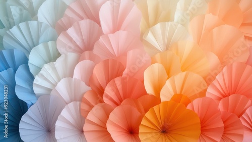 Delicate Scaevola Border with Fan-Shaped Blooms in Vibrant Watercolor Style