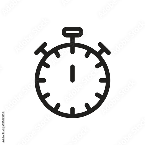 Stopwatch Icon - Line