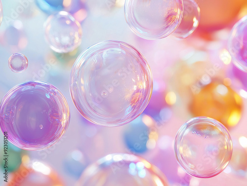 a background with vibrant, glossy bubbles of various sizes