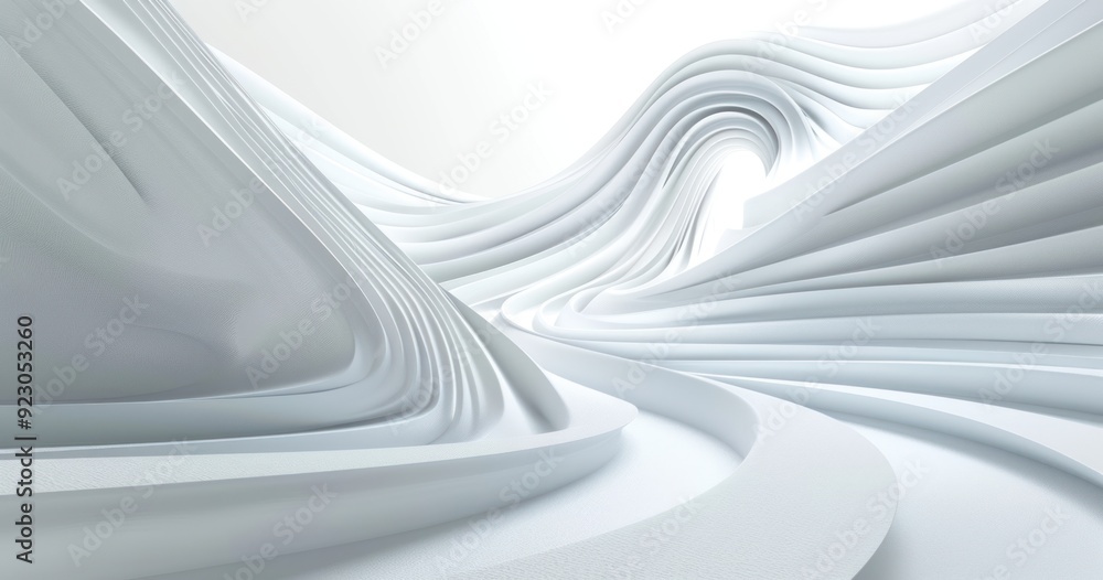 Abstract White Curved Architecture Abstract White Curved Architecture