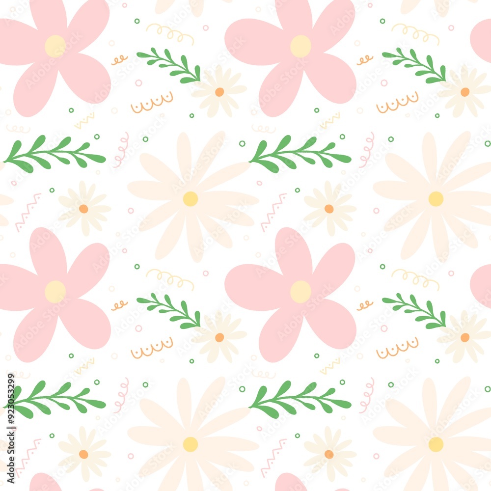 cute flower floral seamless pattern background cute flower floral seamless pattern background