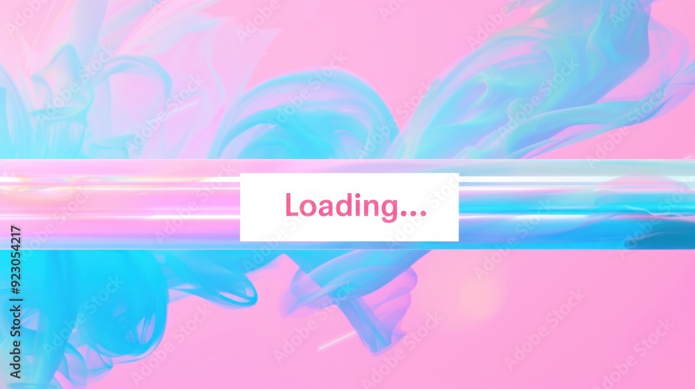 Obraz premium Loading screen with blue and pink colors