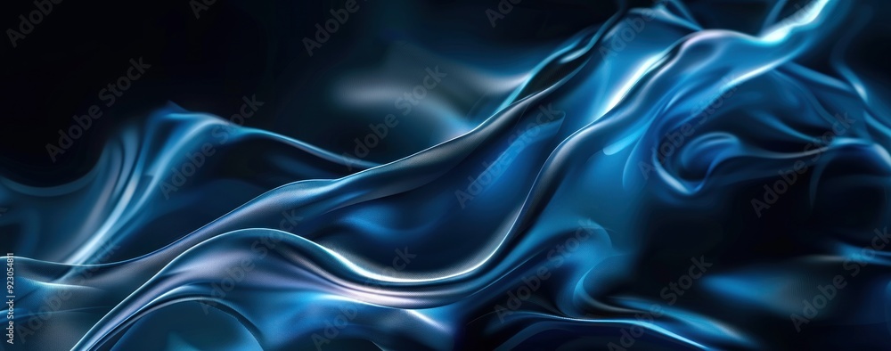 Obraz premium Abstract Blue Liquid Swirls