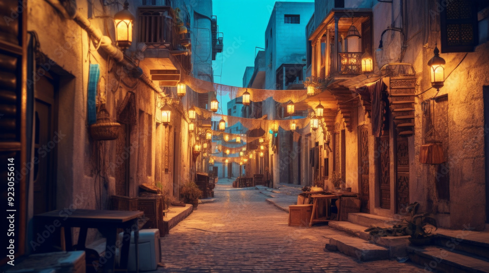 Fototapeta premium Traditional Arab Street Landscape Scenery