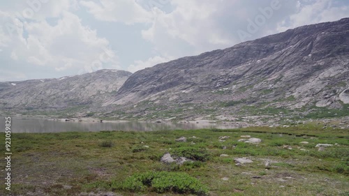 Panning around Titcomb Basin in Wind River Range Pinedale Wyoming photo