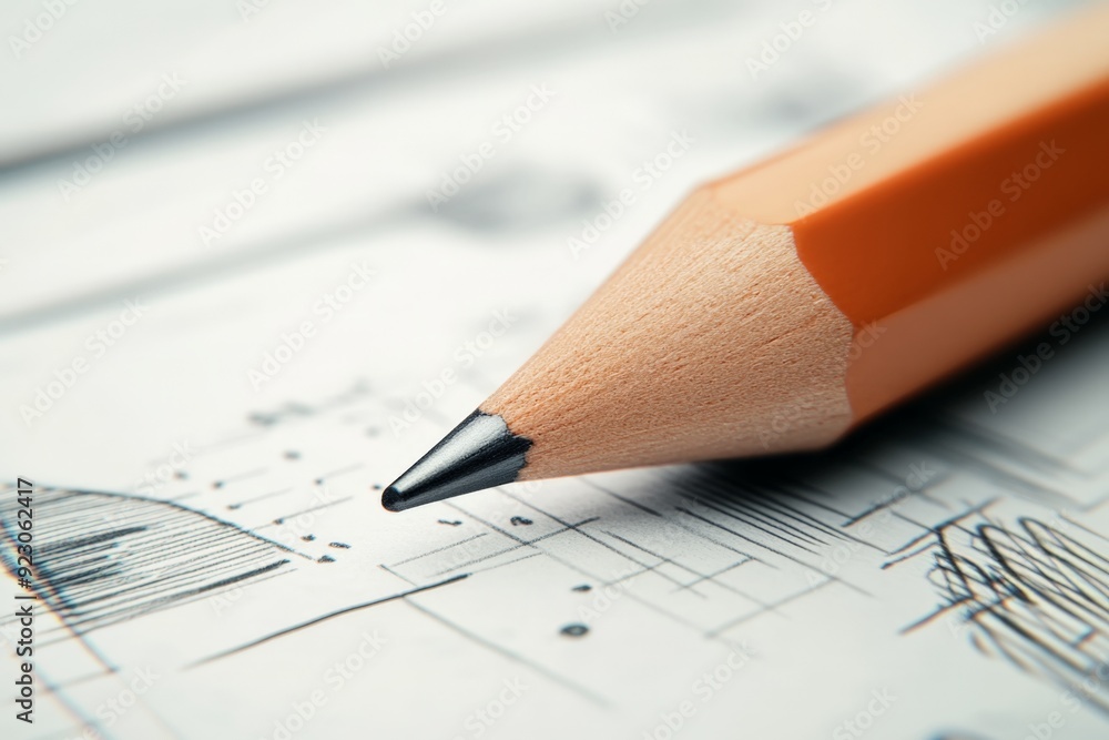 Marketing strategy graph with 3D realistic look and pencil sketch lines, high resolution, detailed textures, crisp focus Marketing strategy graph with 3D realistic look and pencil sketch lines, high resolution, detailed textures, crisp focus