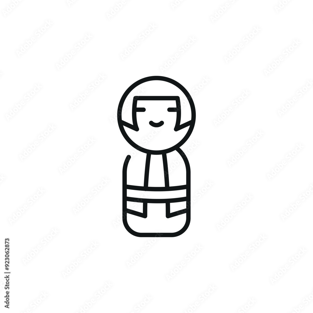 Kokeshi Doll icon. Simple Kokeshi Doll icon for social media, app, and web design. Vector illustration. Kokeshi Doll icon. Simple Kokeshi Doll icon for social media, app, and web design. Vector illustration.