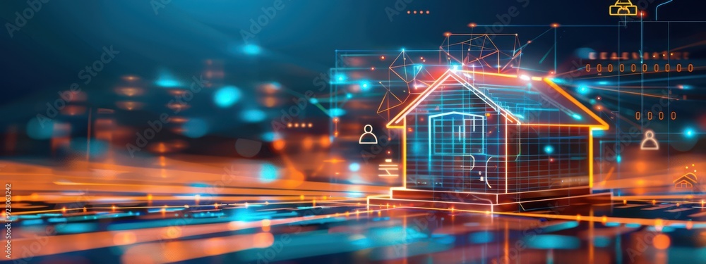Obraz premium Tension-based thermoregulation for smart home systems, tension thermoregulation, advanced climate control and energy efficiency